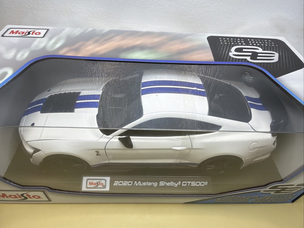 1/18 Maisto 2020 ford mustang shelby gt500 Pearl White Diecast Special Edition4