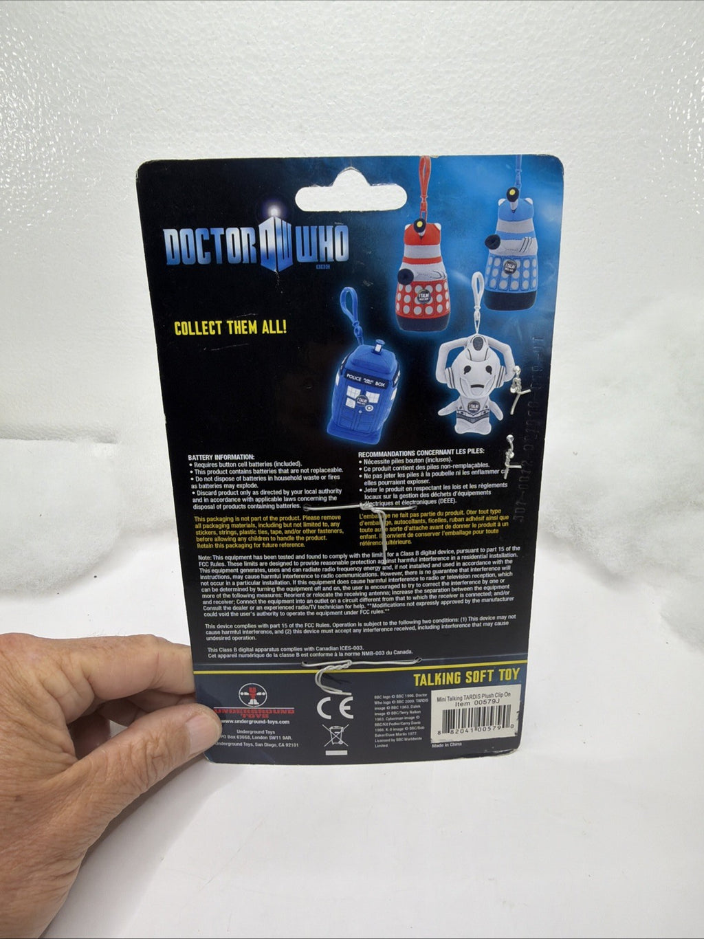 New Doctor Who Talking 4” Clip On Soft Plush Toy Tardis BBC TV Show Not Working4