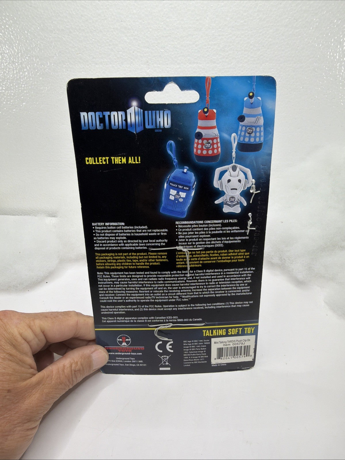 New Doctor Who Talking 4” Clip On Soft Plush Toy Tardis BBC TV Show Not Working4
