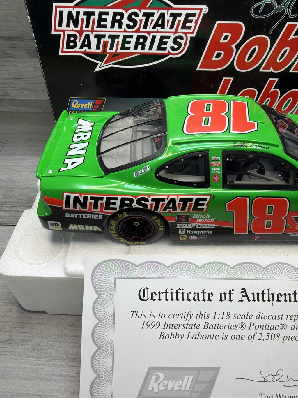 RARE  1999 BOBBY LABONTE  REVELL #18 INTERSTATE BATTERIES 1/18  NEW  1 Of 25082