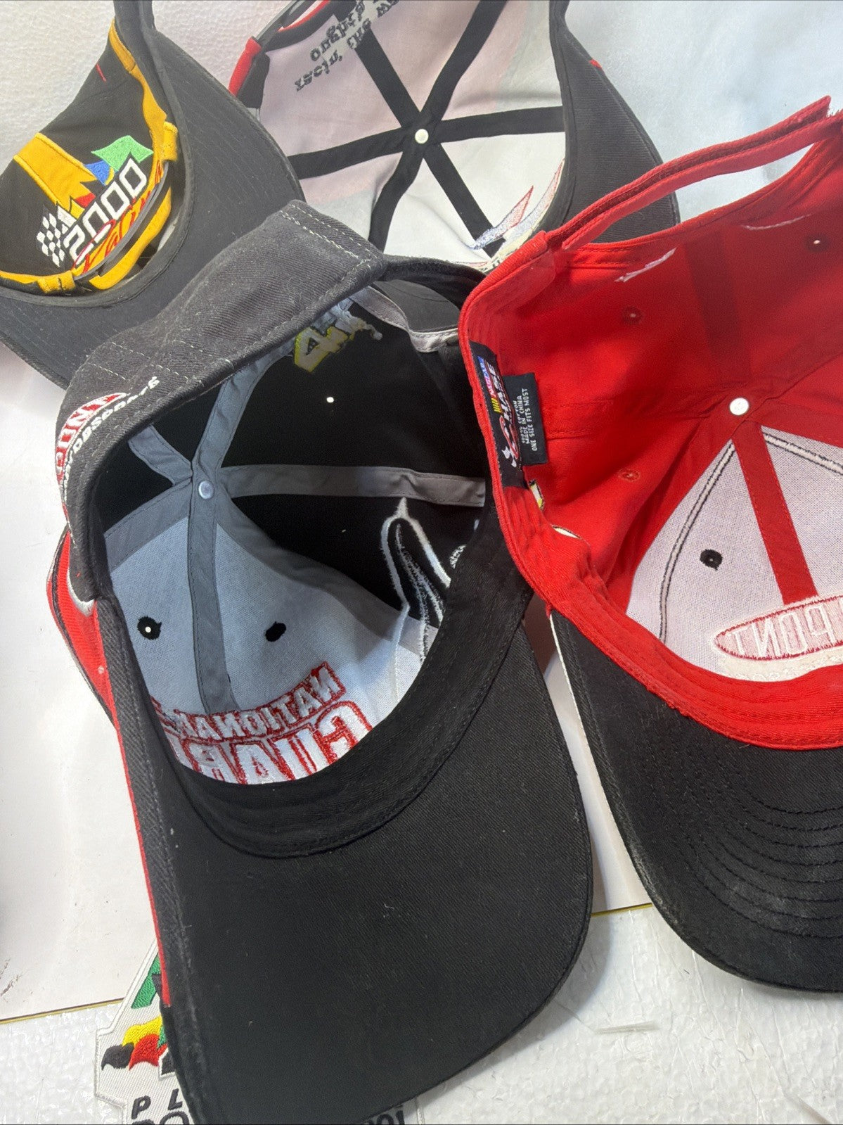 Vintage Lot Of 8 Nascar Racing Hat Cap Reseller Bundle Some New Some Dusty Nice22