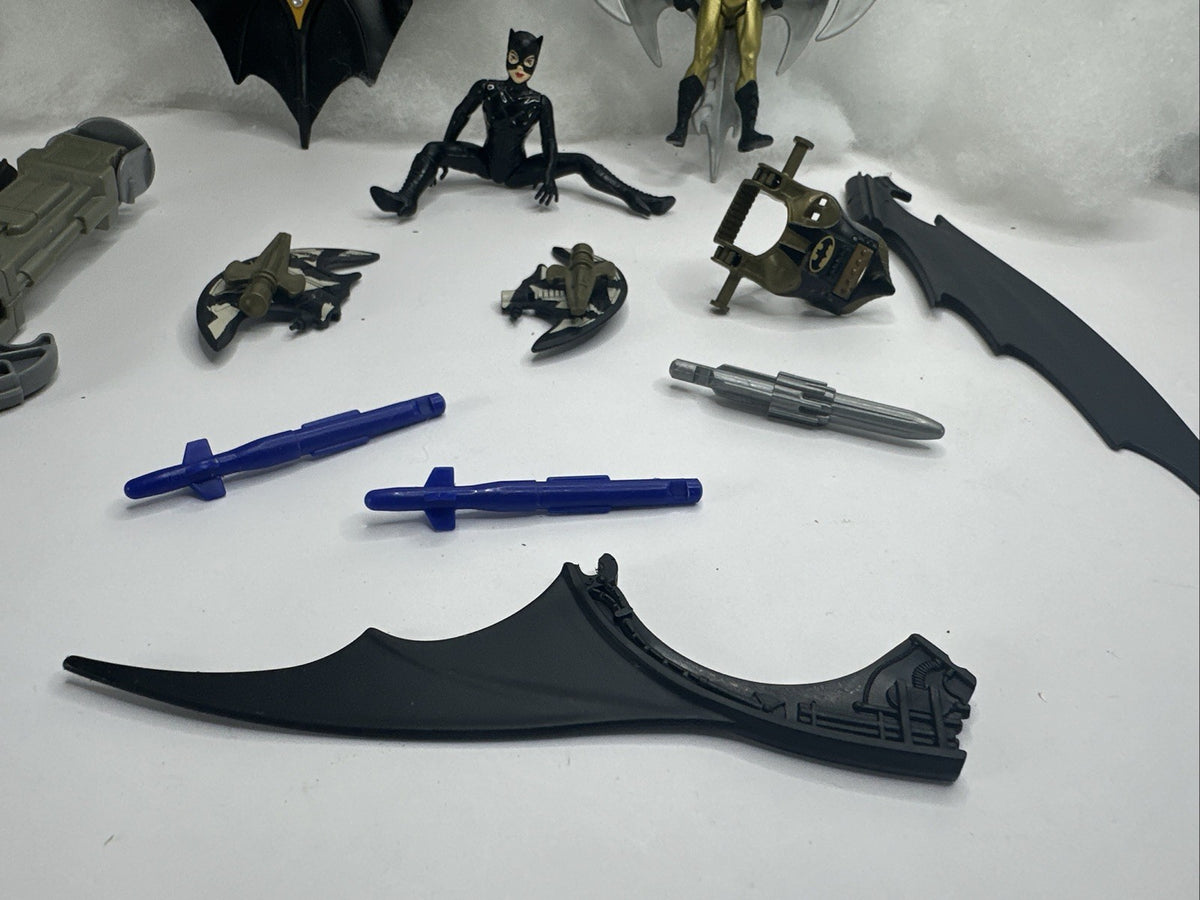 Used Vintage Batman Kenner figures lot Wings Missiles Etc 1990’s Characters Used5