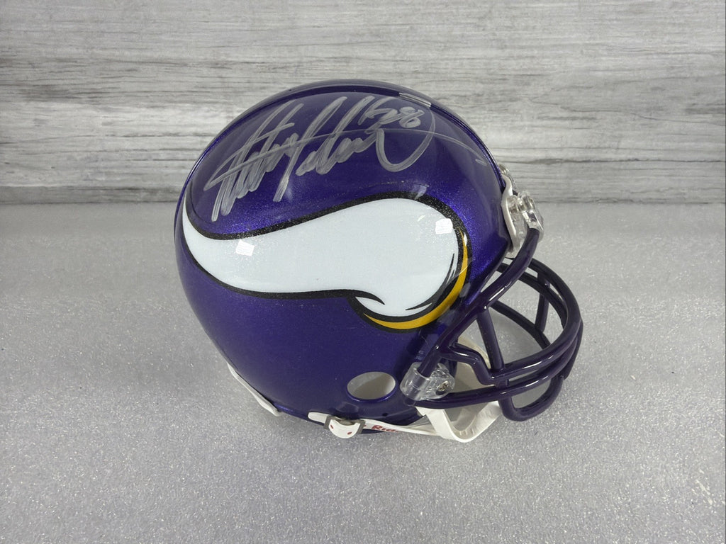 ADRIAN PETERSON Signed Vikings Mini Helmet NO COA PLEASE READ,AUTHENTIC0