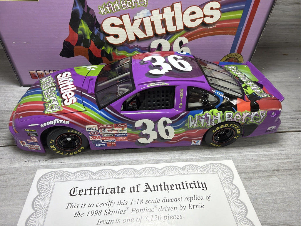 REVELL Ernie Irvan 1998 Wild Berry Skittles Pontiac 1/18 Scale 1 of 3120 New2