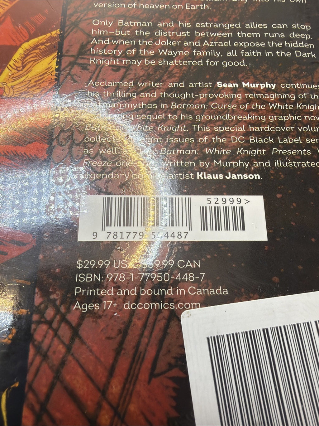 Batman: Curse of the White Knight by Sean Murphy: SEALED8