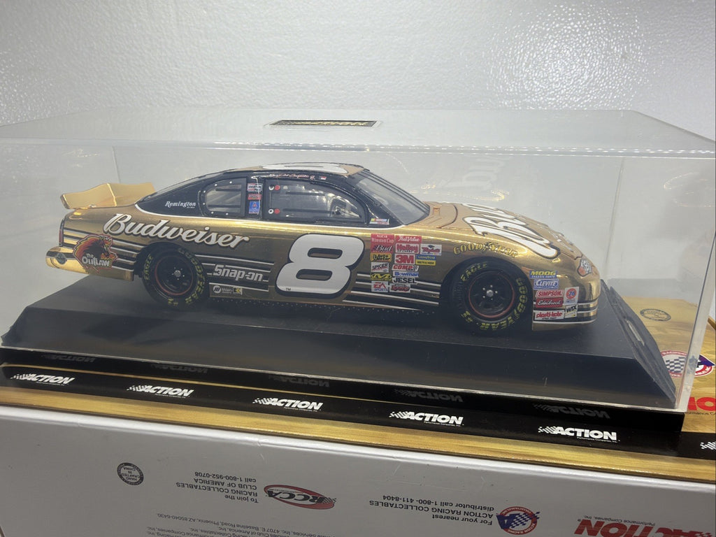 DALE EARNHARDT JR. #8 BUDWEISER 2001 24K GOLD 1/24 SCALE M.CARLO 1/2000 New9
