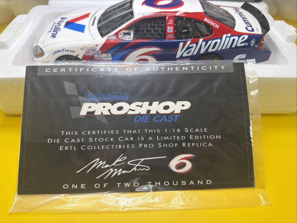 2000 ERTL Proshop #6 Mark Martin Valvoline Ford Taurus 1:18 NASCAR 1/2000 NIB1