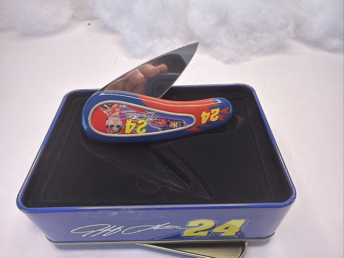 NASCAR JEFF GORDON #24 POCKET KNIFE Operation Iraqi Freedom in COLLECTIBLE TIN3