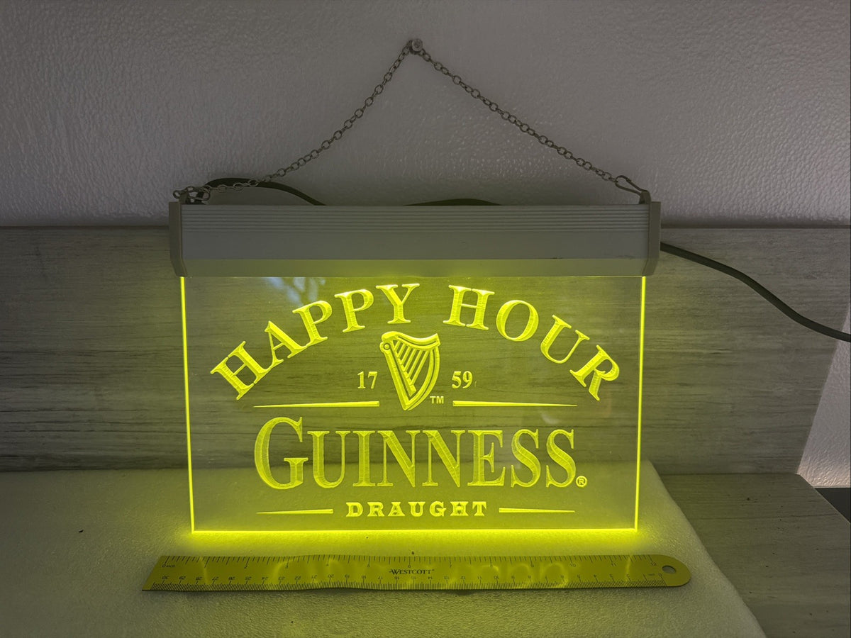 Guinness Pub Sign Beer Neon Light Sign 12x8 Inch - Dublin Ireland Bar Decor,1