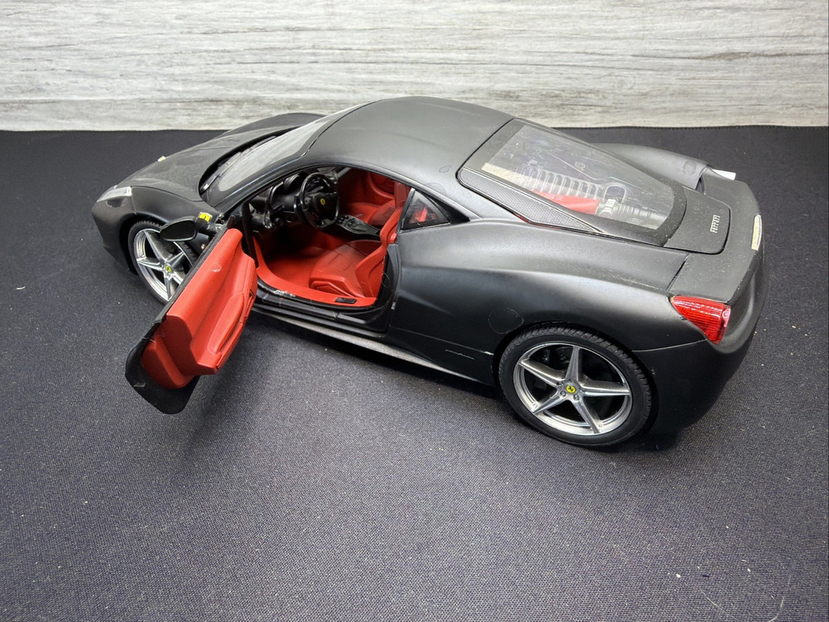 1:18 Hot Wheels Elite Ferrari 458 Speciale Matte Black No Box. Nice. READ4