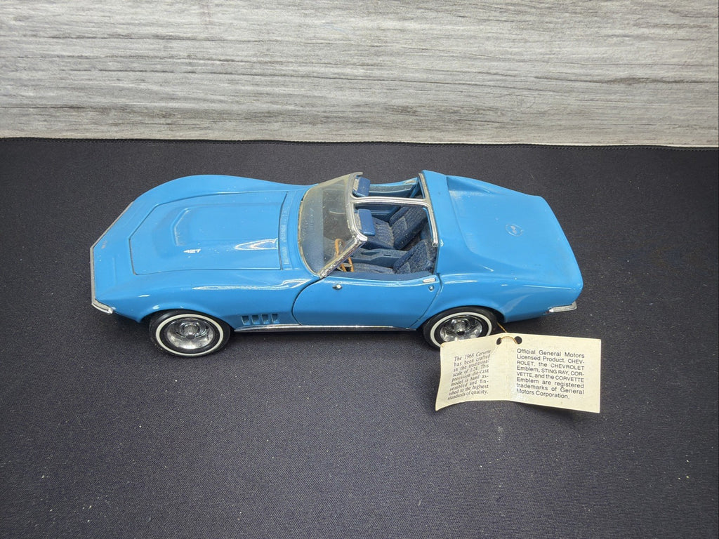 1968 Chevrolet Corvette, Franklin Mint, 1/24 Scale Diecast Model, Blue No Box1