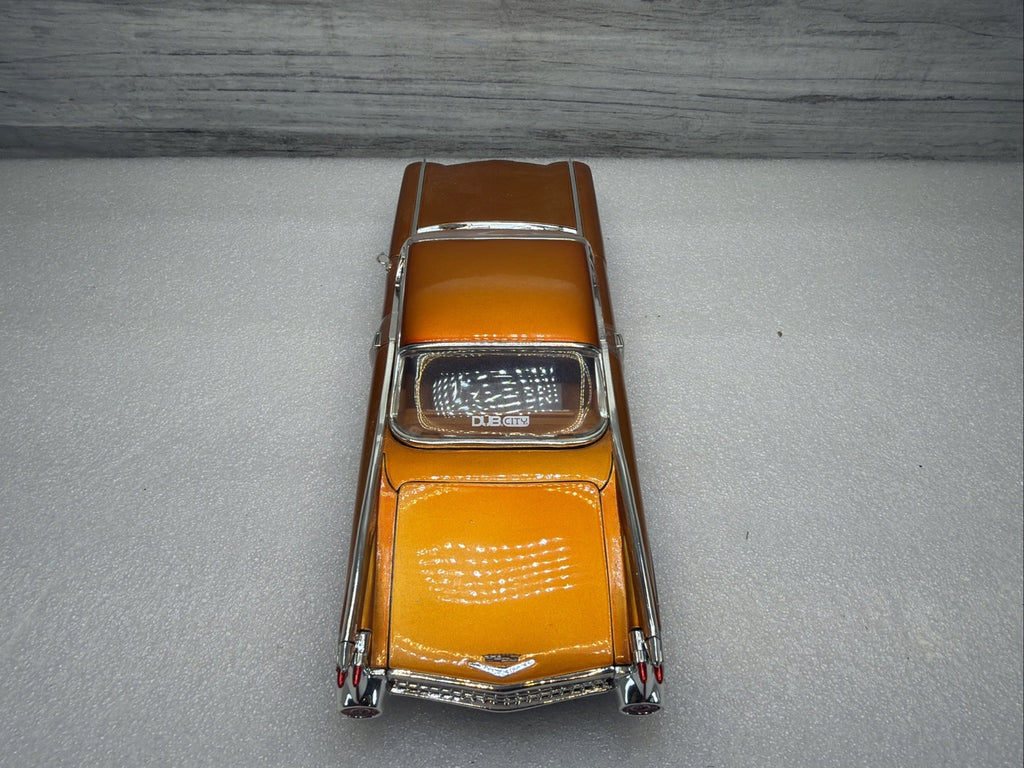 JADA 1/24 DUB CITY RARE ORANGE 1959 CADILLAC COUPE DE VILLE VERY NICE  NO BOX11