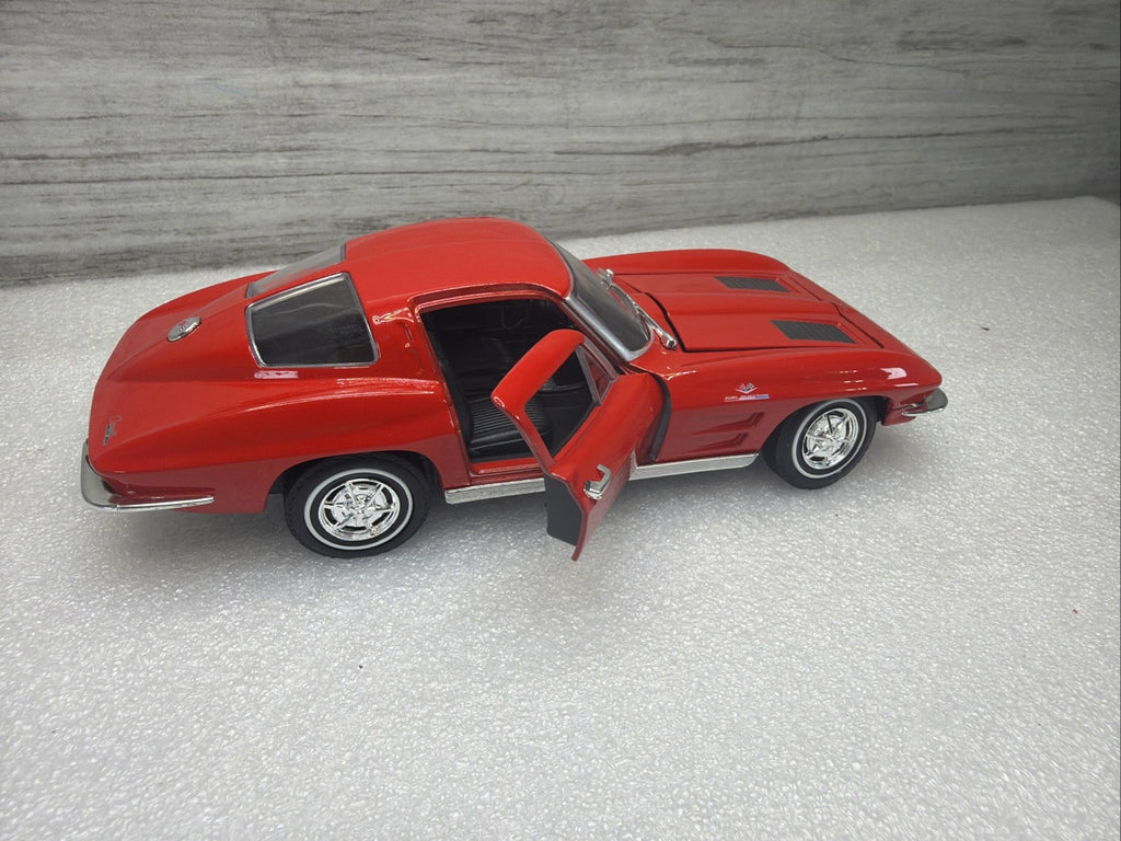 1963 Chevrolet Corvette C2 1/24 Scale Diecast Metal Model - Red No Box  Nice1