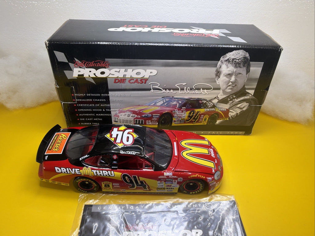 Ertl ProShop McDonalds #94 Bill Elliott Ford Taurus 1999 1:18 1/999 READ3