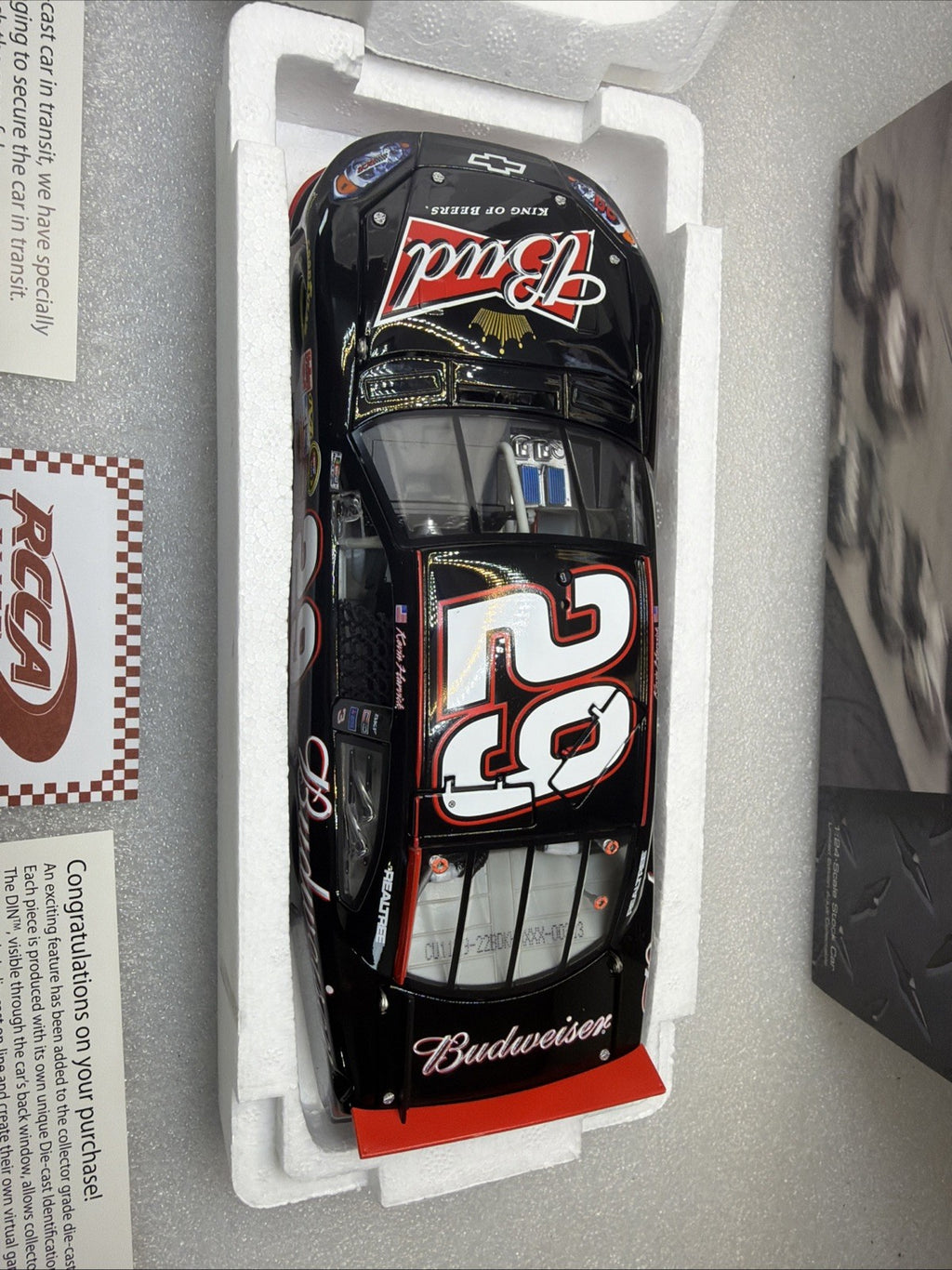 RARE Kevin Harvick 1/24 Elite 2011  #29 Budweiser Impala 313 of 440  New  W/COA3