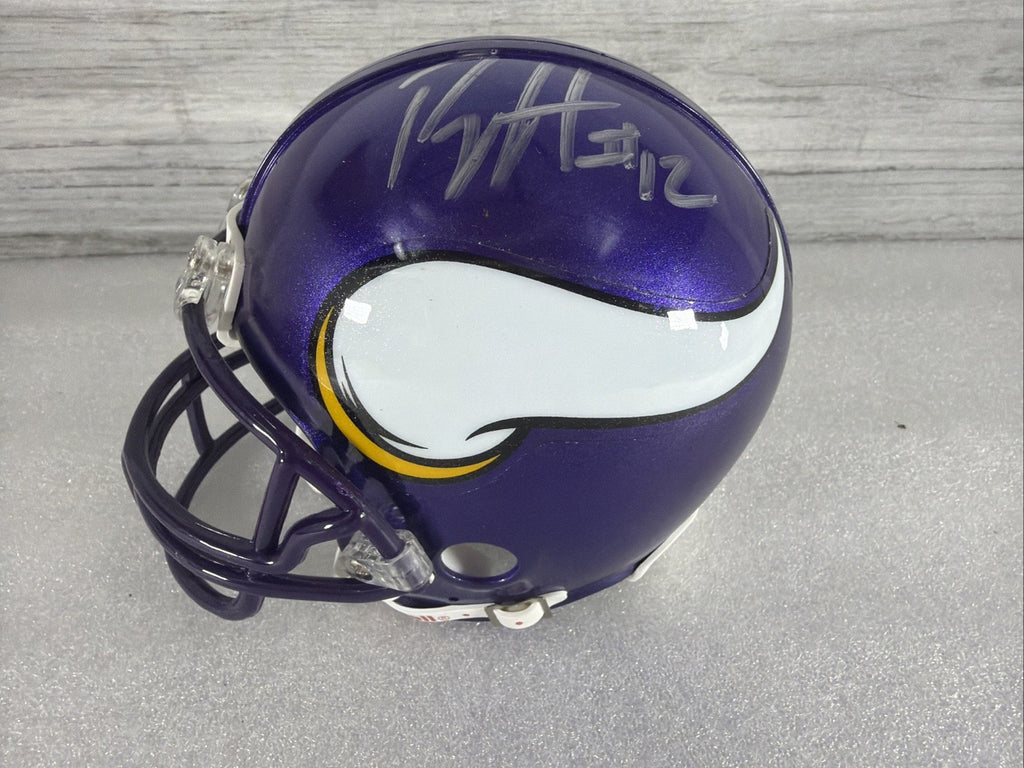 PERCY HARVIN Signed Minnesota Vikings Mini Helmet NO COA PLEASE READ,AUTHENTIC0