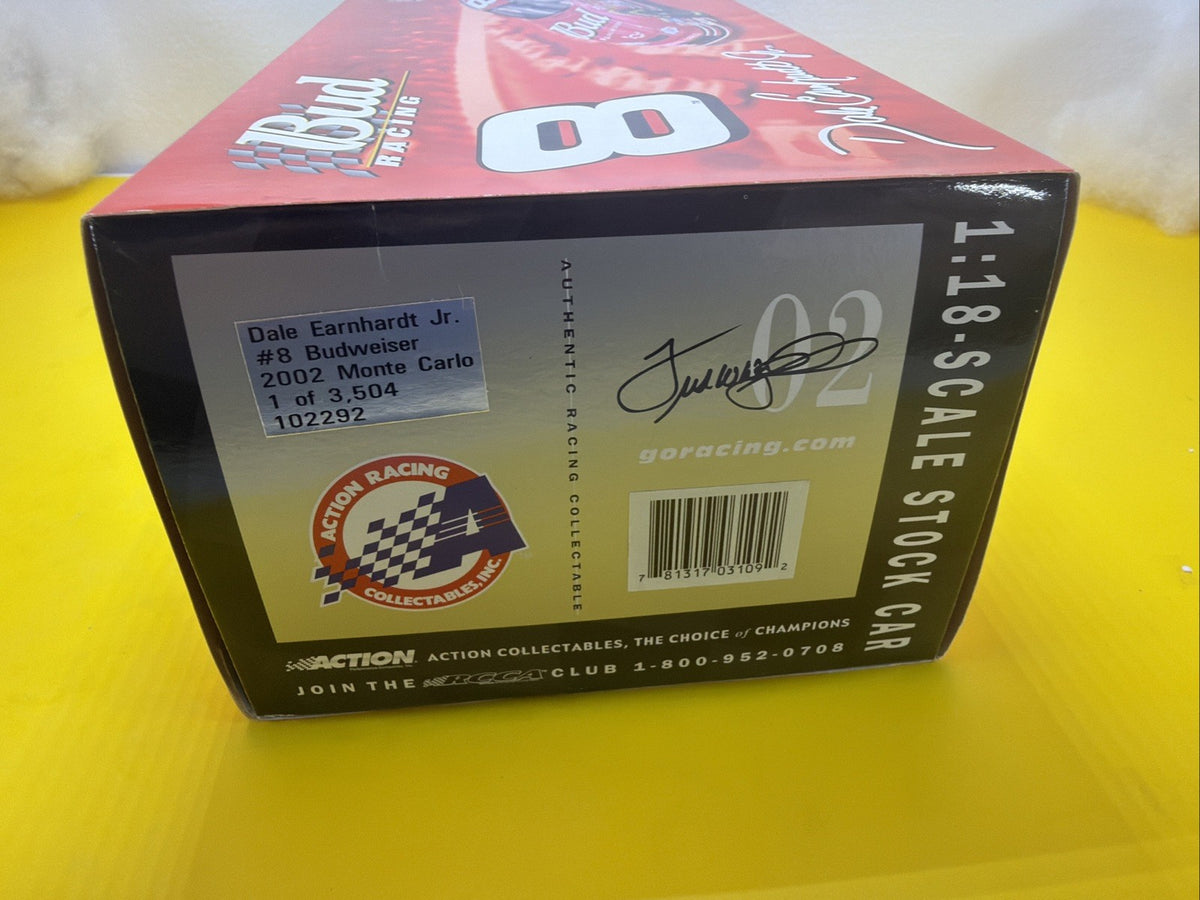 2002  Dale Earnhardt Jr  8 Budweiser 1/3504 Monte Carlo NASCAR Action 1/1821