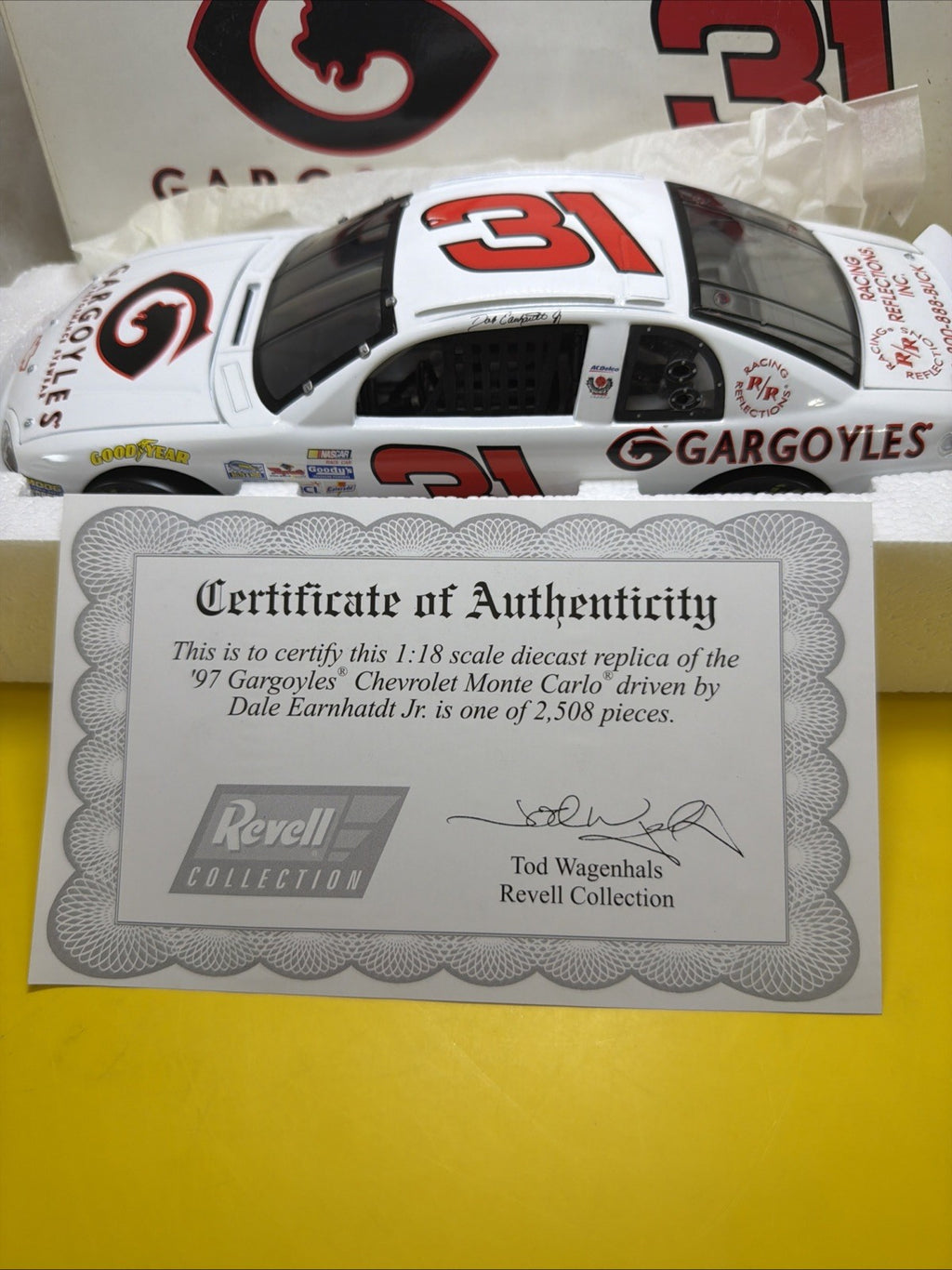 RARE 1997 Dale Earnhardt Jr #31 Gargoyles 1/18 Revell NASCAR Diecast  1/25081