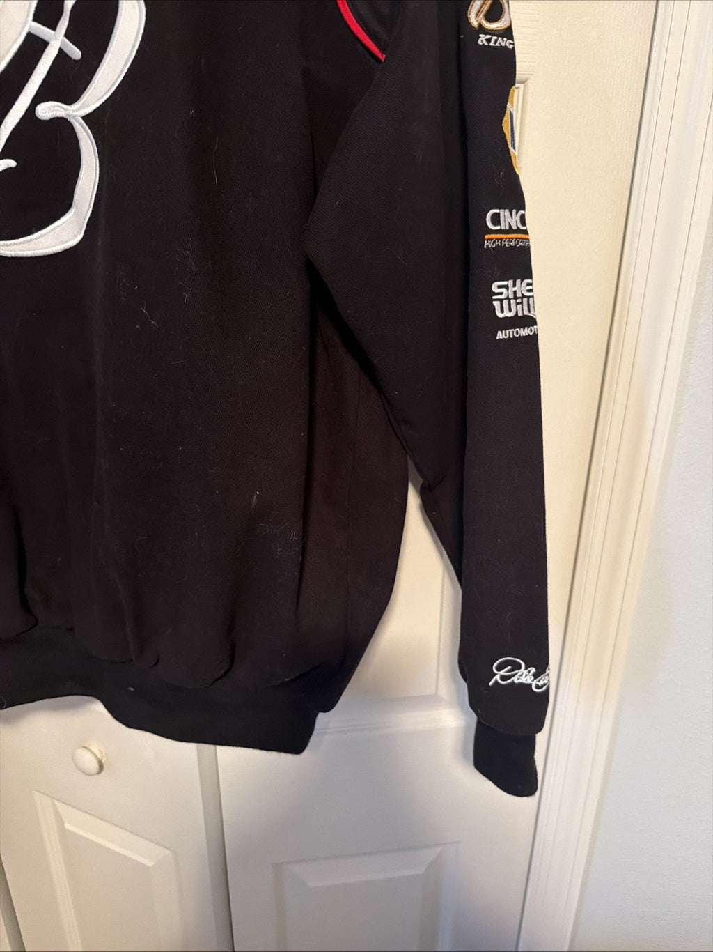 Dale Earnhardt Jr. VTG RARE #8 Budweiser Jacket Black Large Chase Authentics NWT17