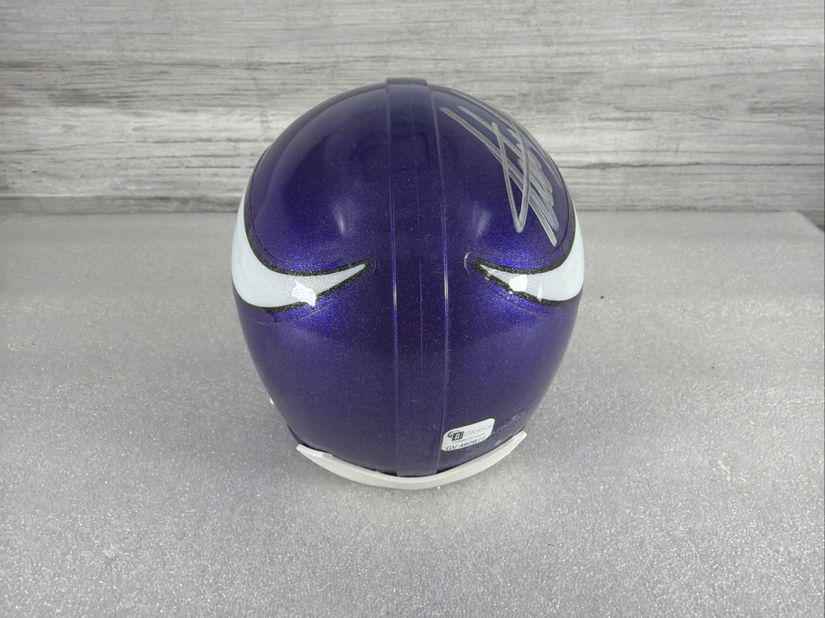 ADRIAN PETERSON Signed Vikings Mini Helmet NO COA PLEASE READ,AUTHENTIC6