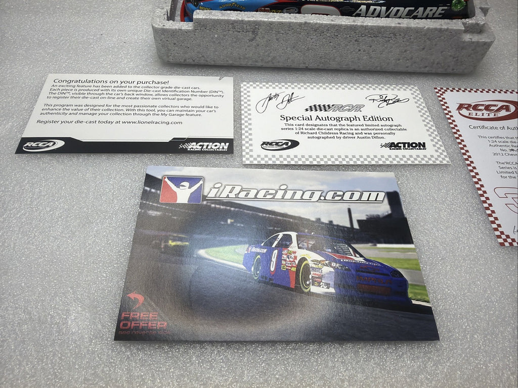 2012 RCCA ELITE Austin Dillon Advocare 1/24 Signed 103/300 W/COA NEW6