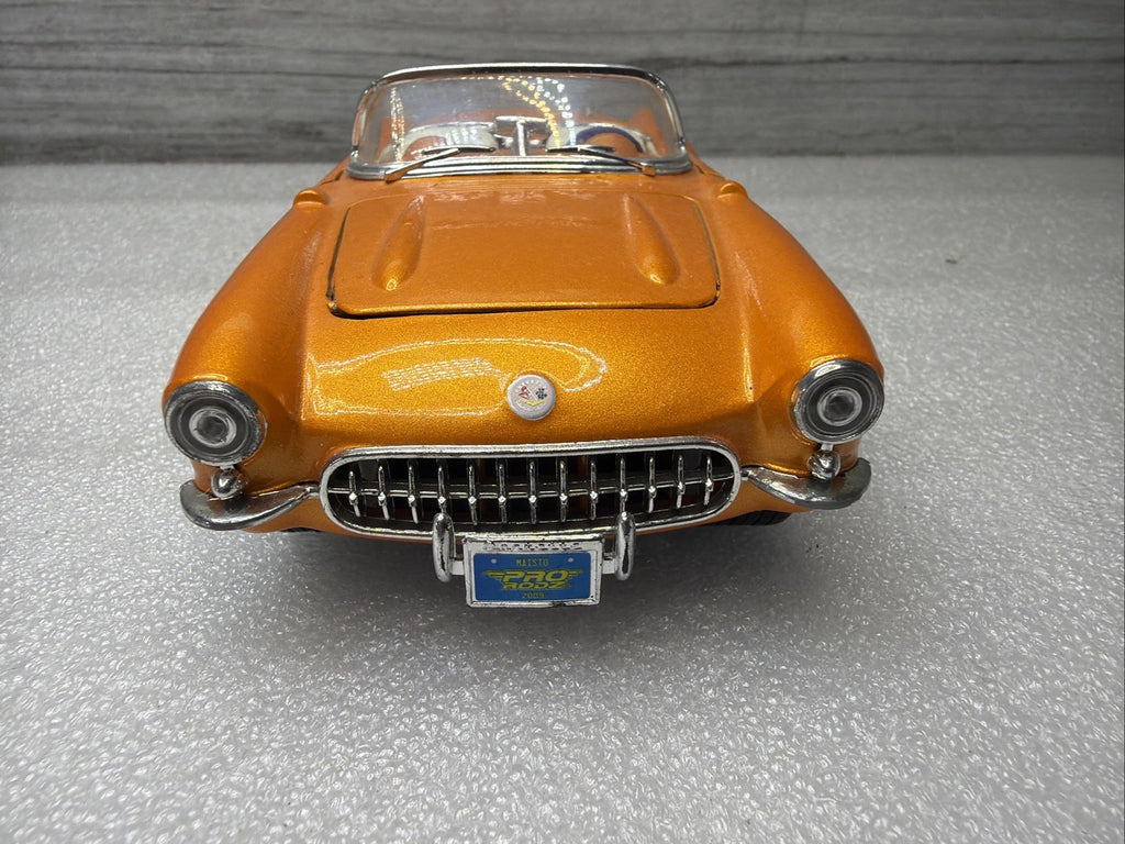 MAISTO Pro Rodz 1:24 SCALE 1957 CORVETTE CONVERTIBLE Orange Chevrolet3