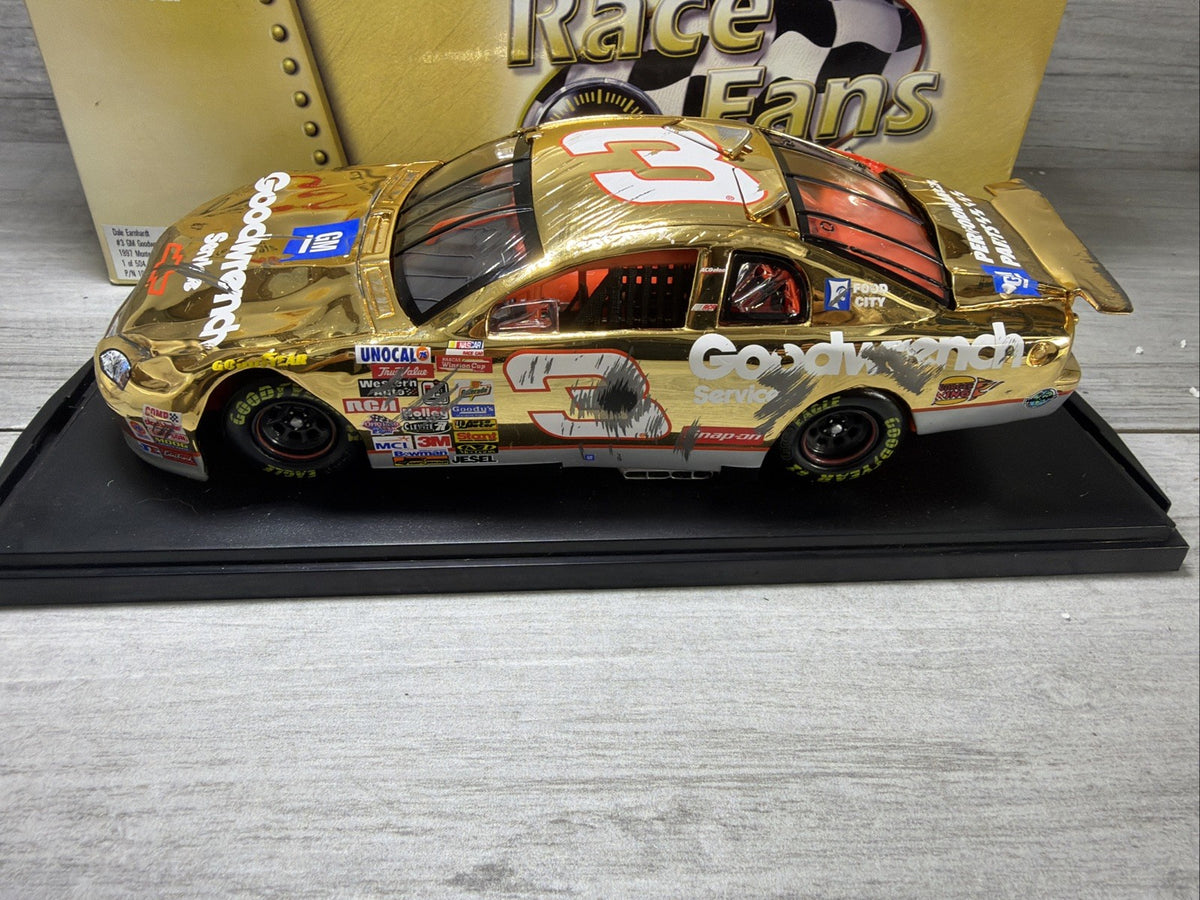 Action 1-504 24kt Gold 1997 Dale Earnhardt #3 Chevy  1/24 RACED VERSION COA RARE2