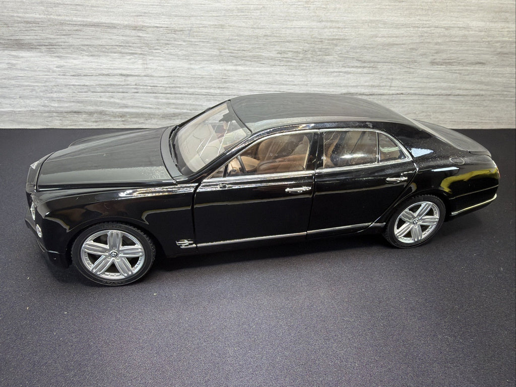 Rare Rastar Bentley Mulsanne 1:18 Diecast Black Model Car No Box Window Damage.8