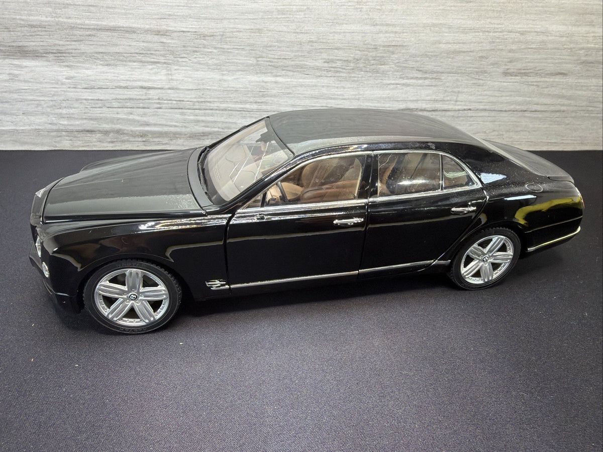 Rare Rastar Bentley Mulsanne 1:18 Diecast Black Model Car No Box Window Damage.8