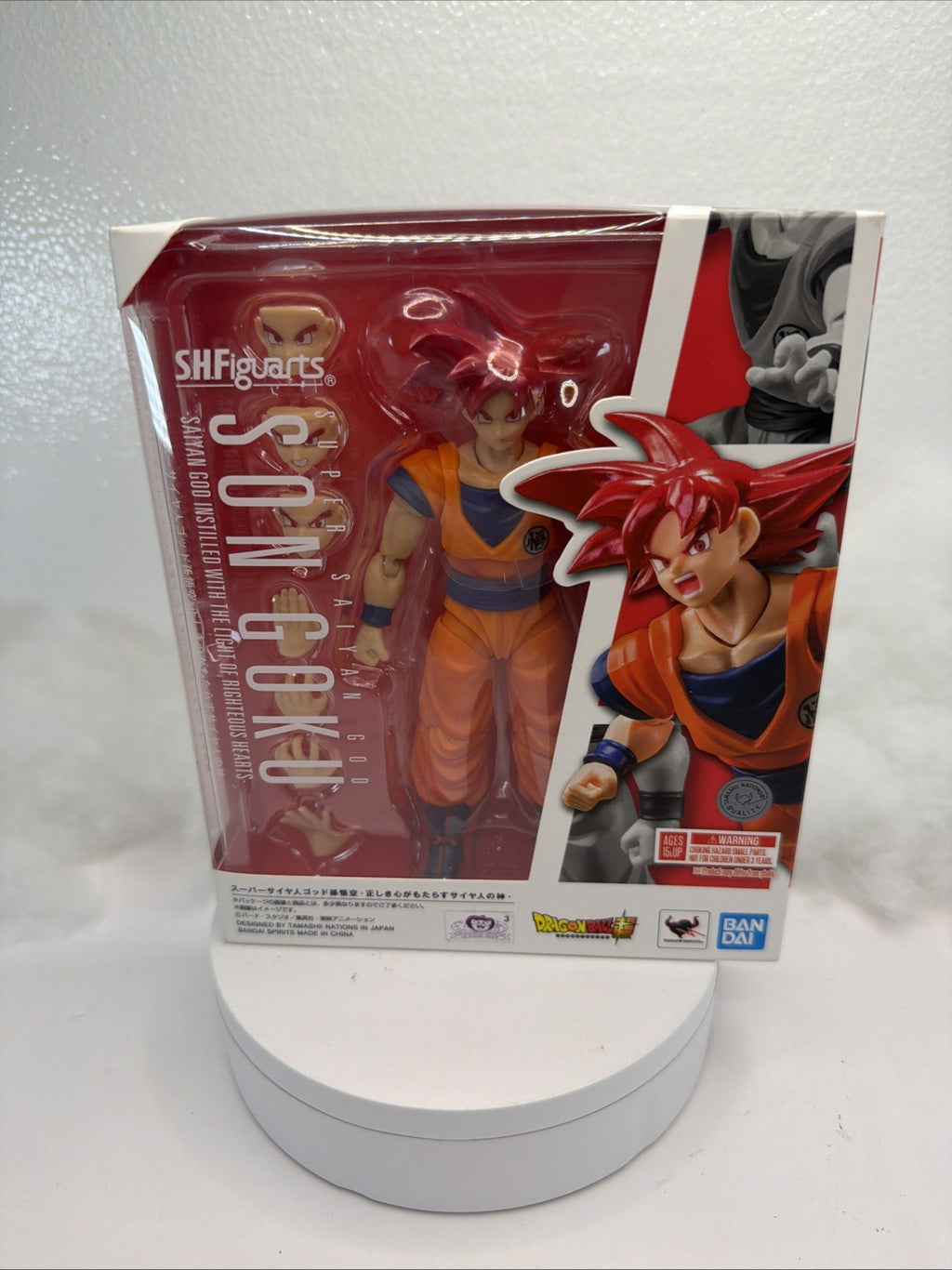 SH Figuarts Super Saiyan God Son Goku the Light of Righteous Hearts USA NEW0