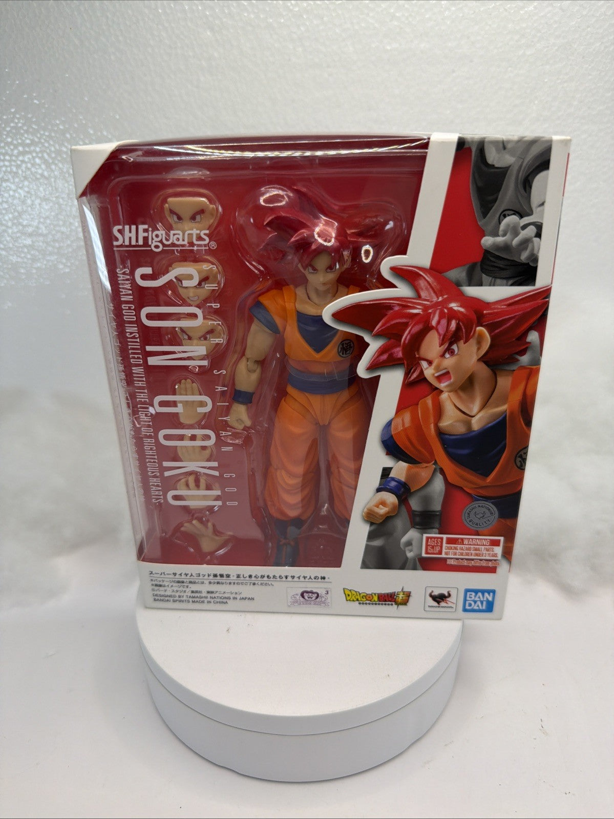 SH Figuarts Super Saiyan God Son Goku the Light of Righteous Hearts USA NEW0