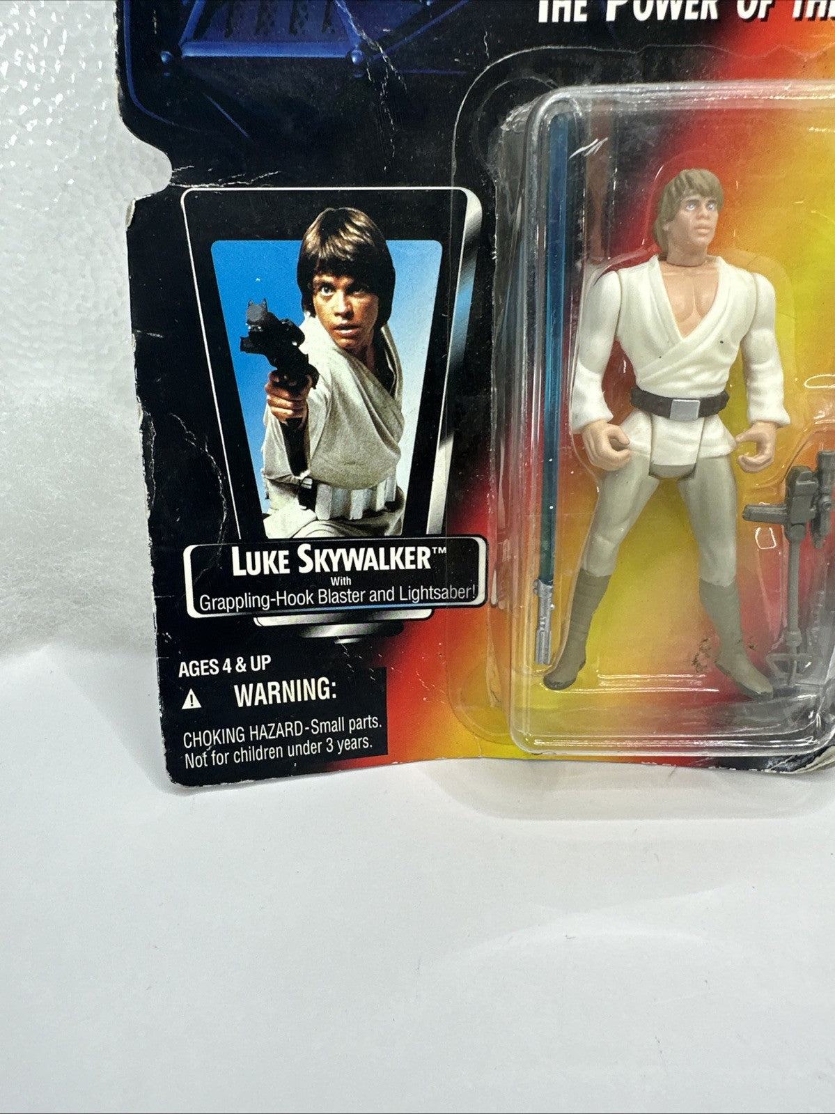 1995 Kenner Star Wars The Power of the Force Luke Skywalker Figure Light Damage3