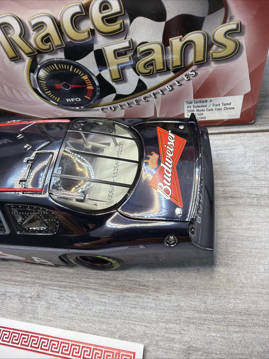 Action Dale Earnhardt Jr Diecast 1:24 Budweiser NASCAR COLOR CHROME BLACK COA4