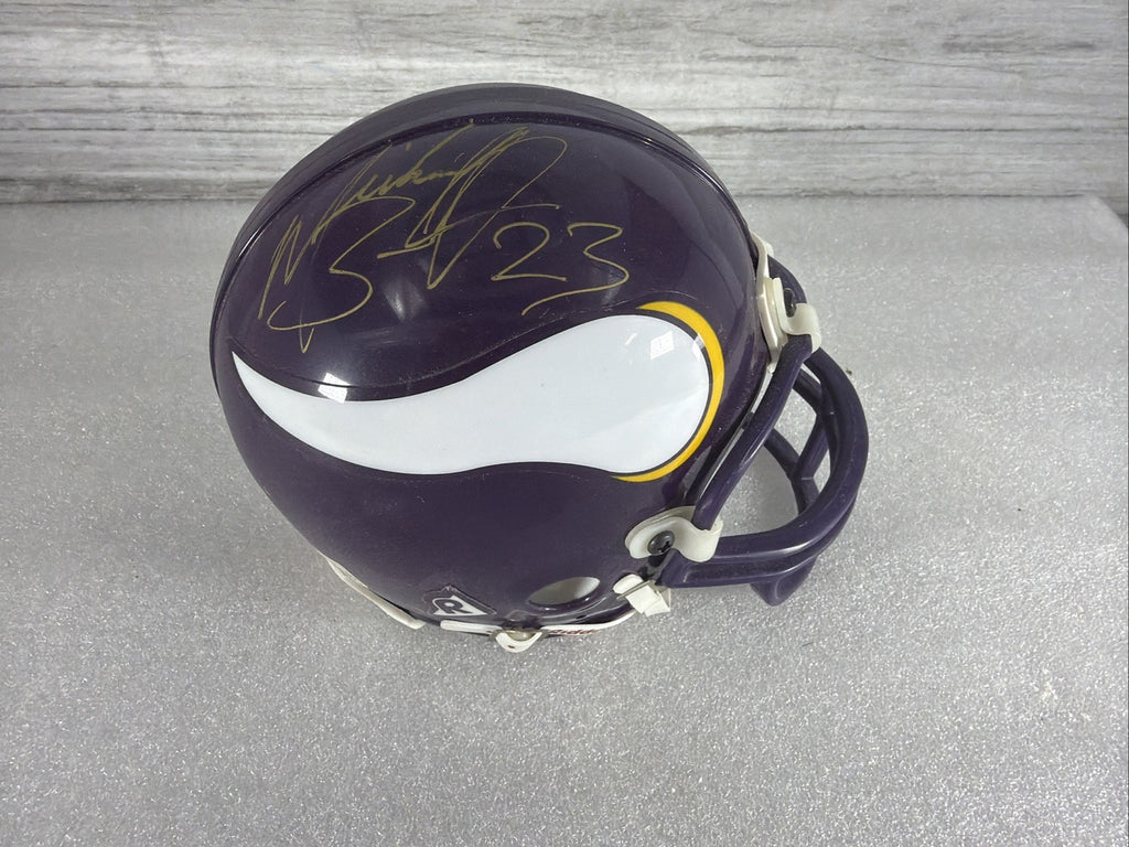 MICHAEL BENNETT  Signed MN  Vikings Mini Helmet NO COA PLEASE READ,AUTHENTIC2