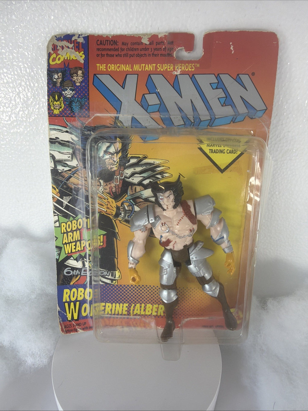 Marvel Uncanny X Men Wolverine Albert 6th Edition Figure ToyBiz 1994 Box Damage4