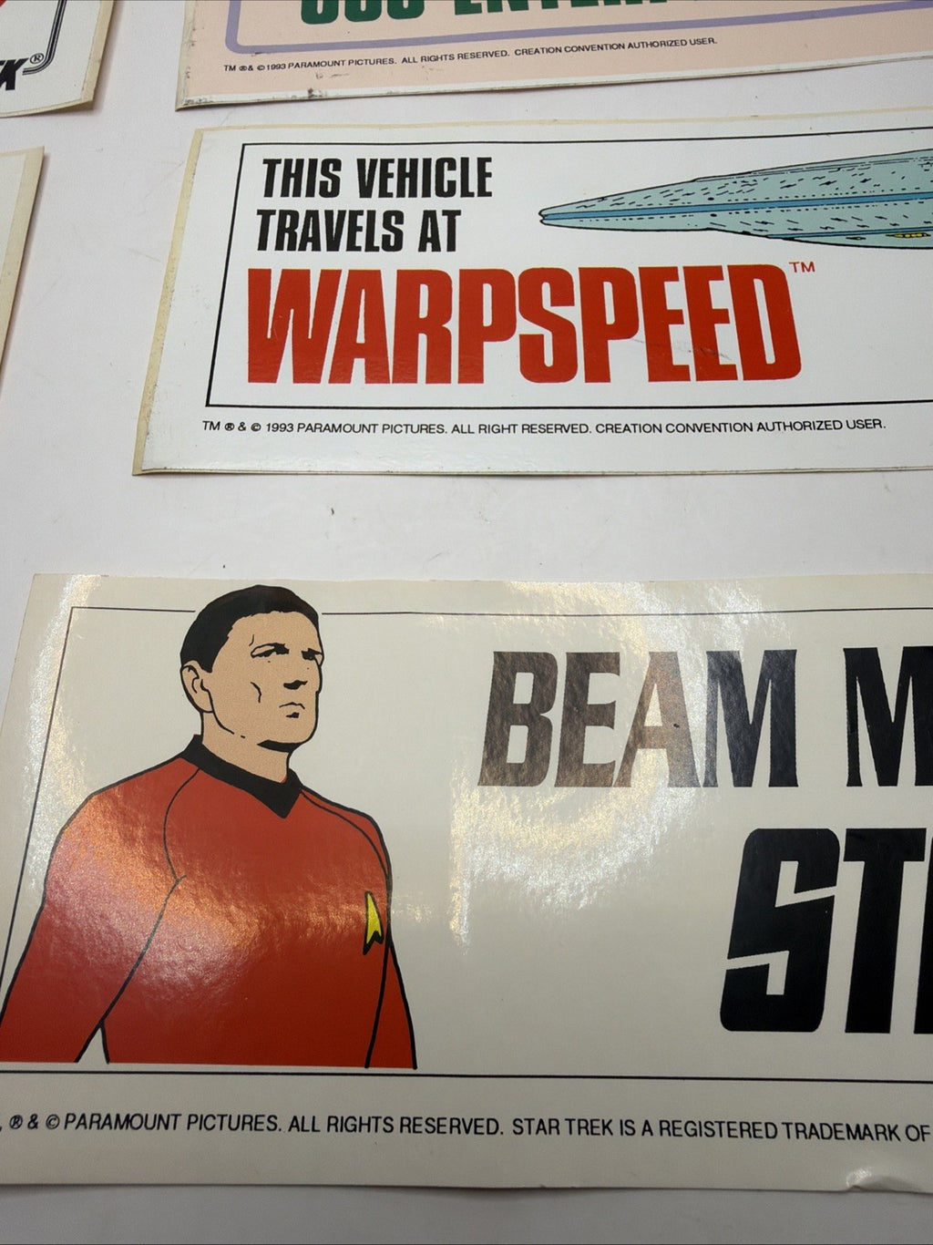 Star Trek Vintage Convention Large Bumper Stickers 1993 Lot Of 64