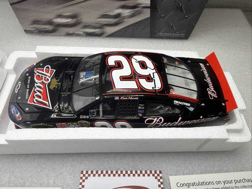 RARE Kevin Harvick 1/24 Elite 2011  #29 Budweiser Impala 313 of 440  New  W/COA2