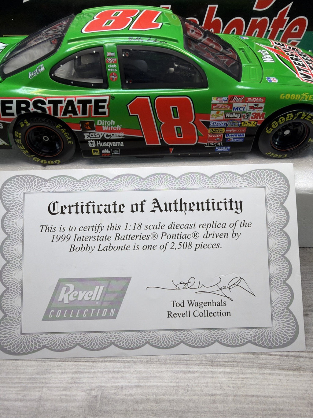 RARE  1999 BOBBY LABONTE  REVELL #18 INTERSTATE BATTERIES 1/18  NEW  1 Of 25081