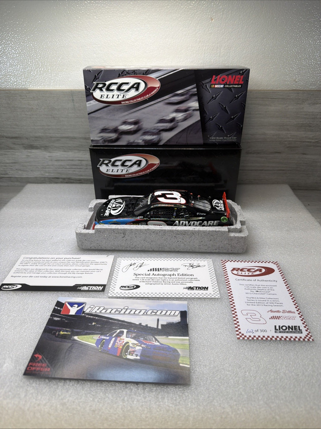 2012 RCCA ELITE Austin Dillon Advocare 1/24 Signed 103/300 W/COA NEW0