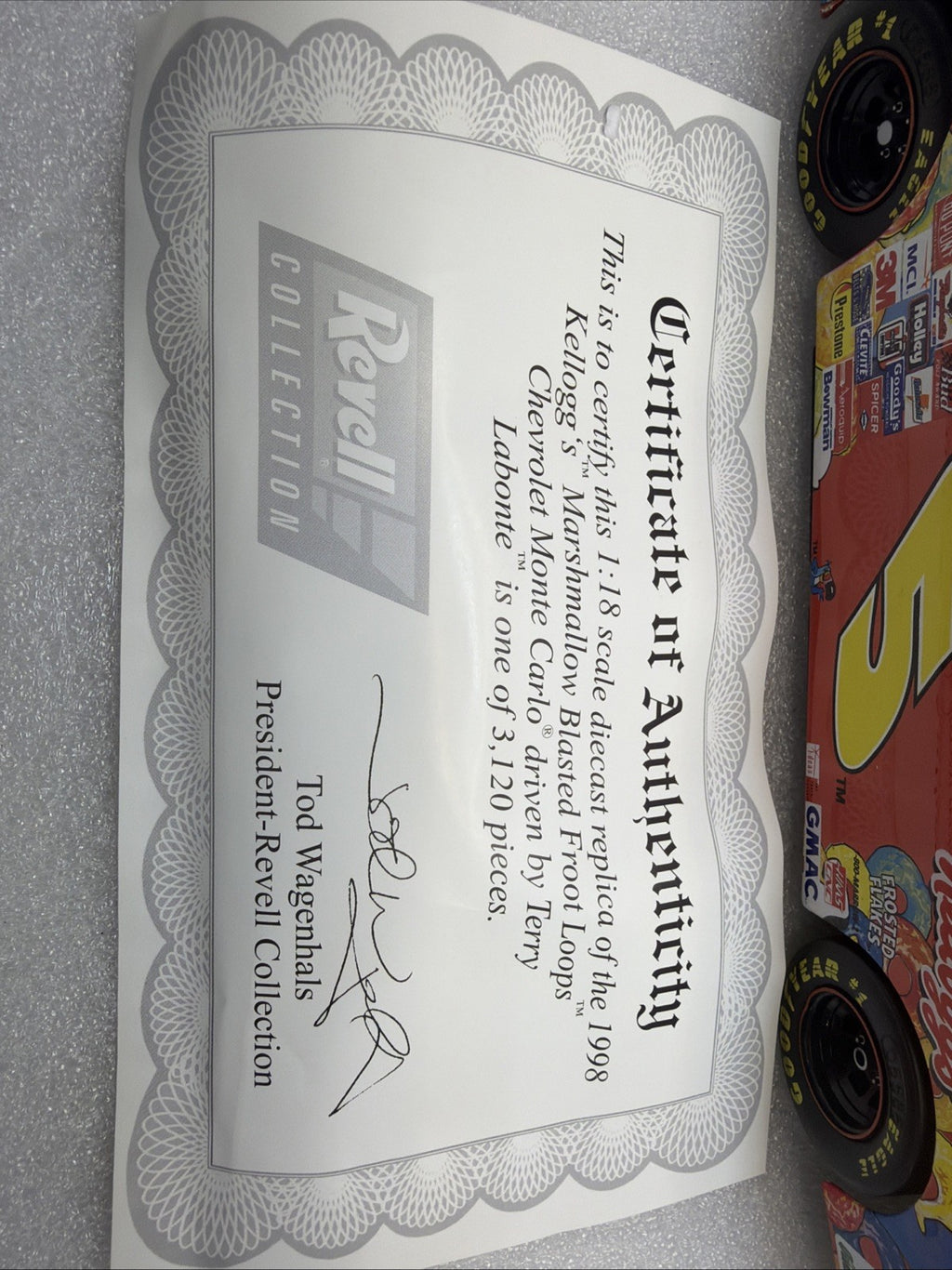 Revell 1998 Kellogg's Fruit Loops Terry Labonte #5 Cert 1:18 New In Aged Box1