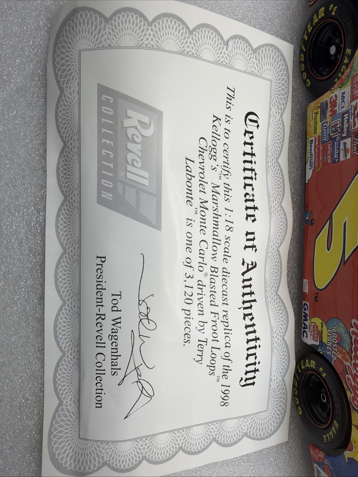Revell 1998 Kellogg's Fruit Loops Terry Labonte #5 Cert 1:18 New In Aged Box1
