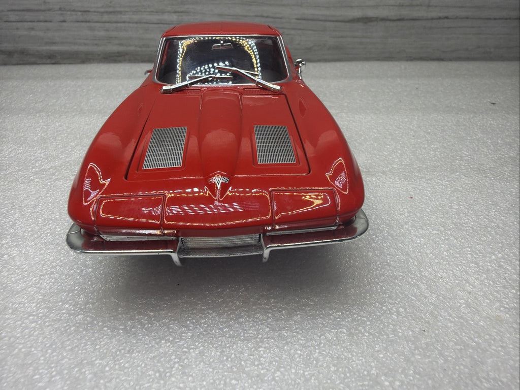 1963 Chevrolet Corvette C2 1/24 Scale Diecast Metal Model - Red No Box  Nice3