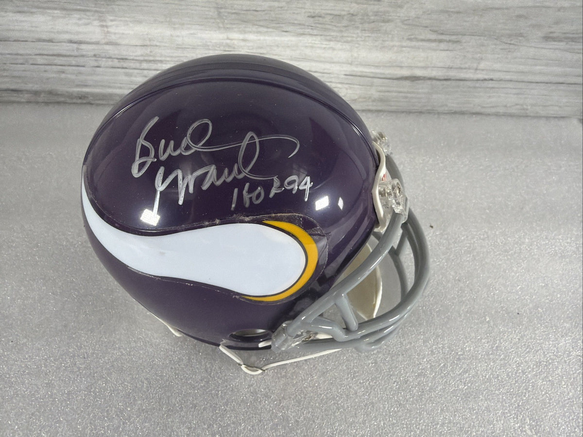 BUD GRANT Signed Minnesota Vikings Mini Helmet NO COA PLEASE READ,AUTHENTIC2