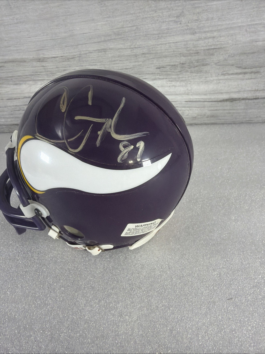 SIGNED MINNESOTA VIKINGS MINI HELMET CARL ELLER 81 READ, DESCRIPTION!! AUTHENTIC9
