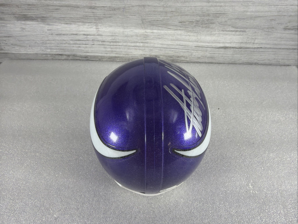 ADRIAN PETERSON Signed Vikings Mini Helmet NO COA PLEASE READ,AUTHENTIC7