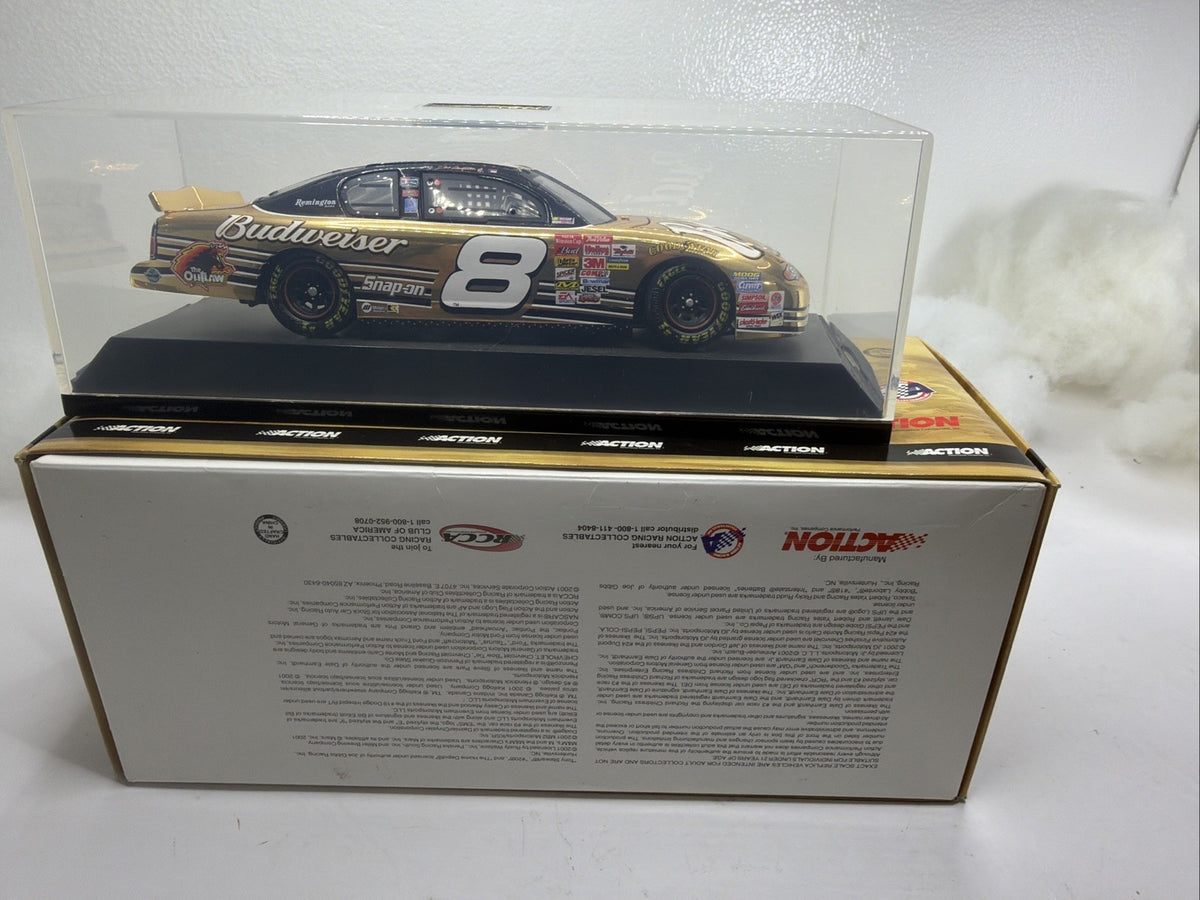 DALE EARNHARDT JR. #8 BUDWEISER 2001 24K GOLD 1/24 SCALE M.CARLO 1/2000 New13