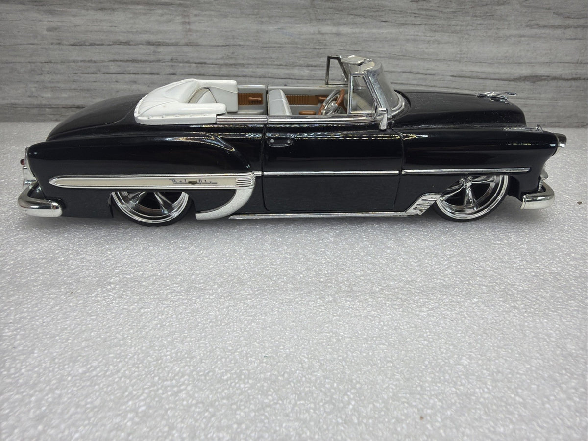 Jada Toys Dub Street Low 1:24 Scale BLACK 1953 Chevy Bel Air Convertible  NO BOX0