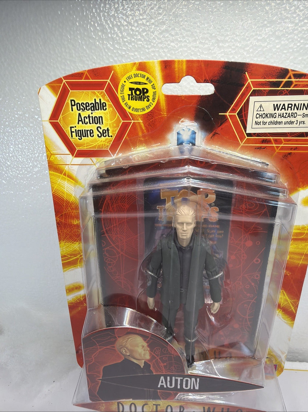 Doctor Who Series 1 Poseable 5" Auton Action Figure w Top Trumps Card3