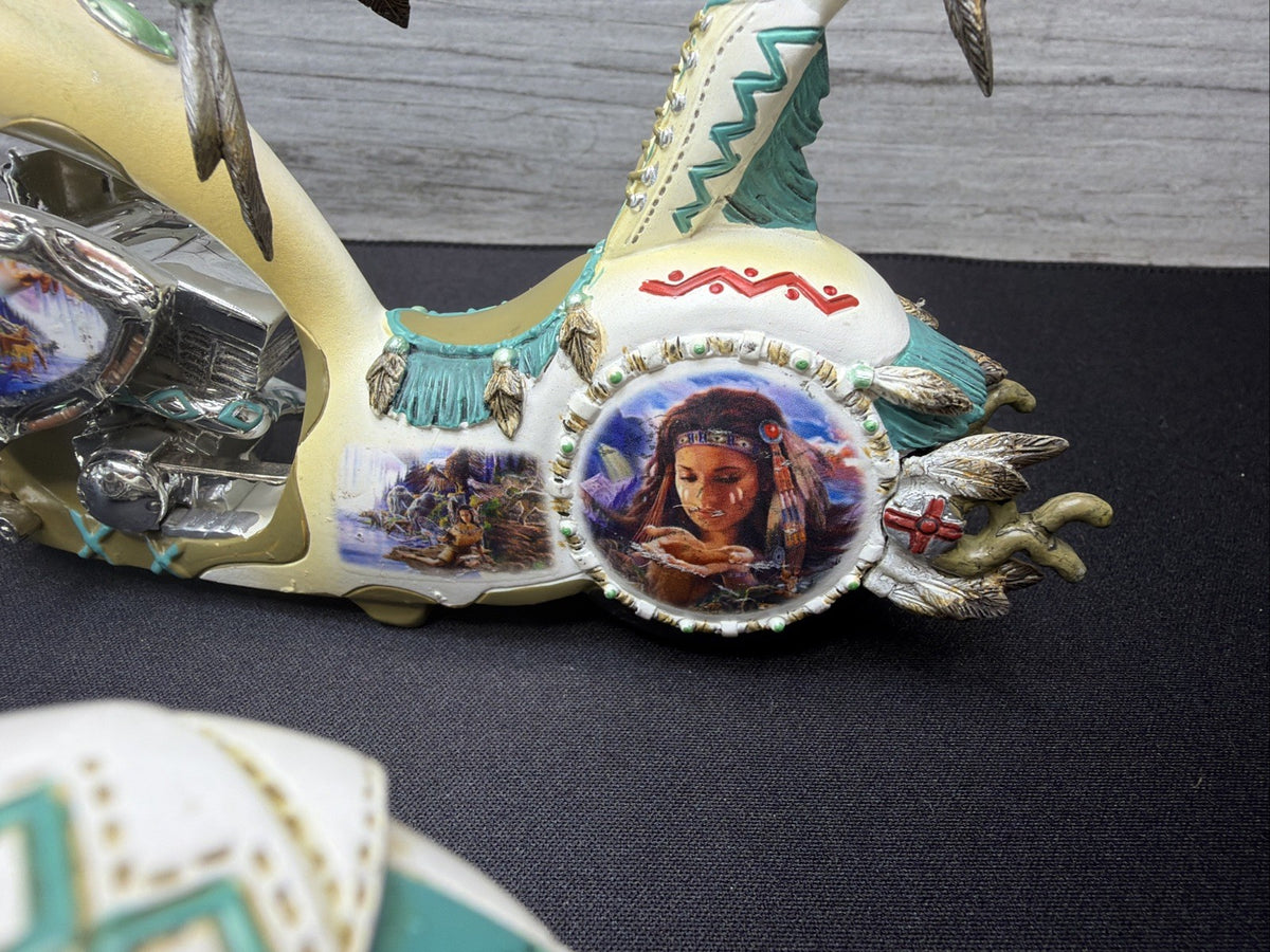 Vintage Bradford Exchange ‘Mystic Cruiser' Indian Native American Motorcycle X216