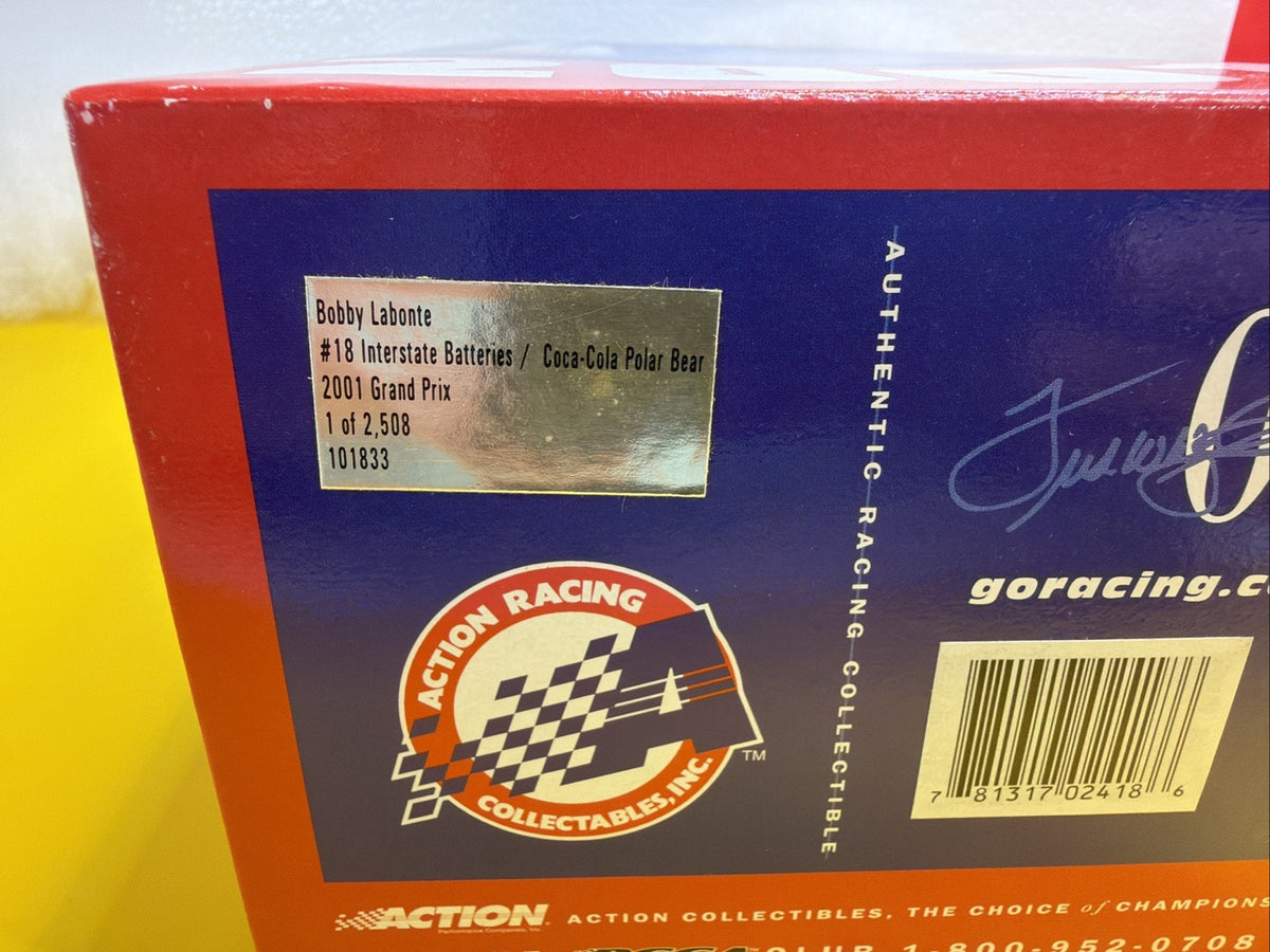New! Bobby Labonte #18 Nascar Inter  2001 Pontiac 1 Of 2,508 1/18th Scale Action17